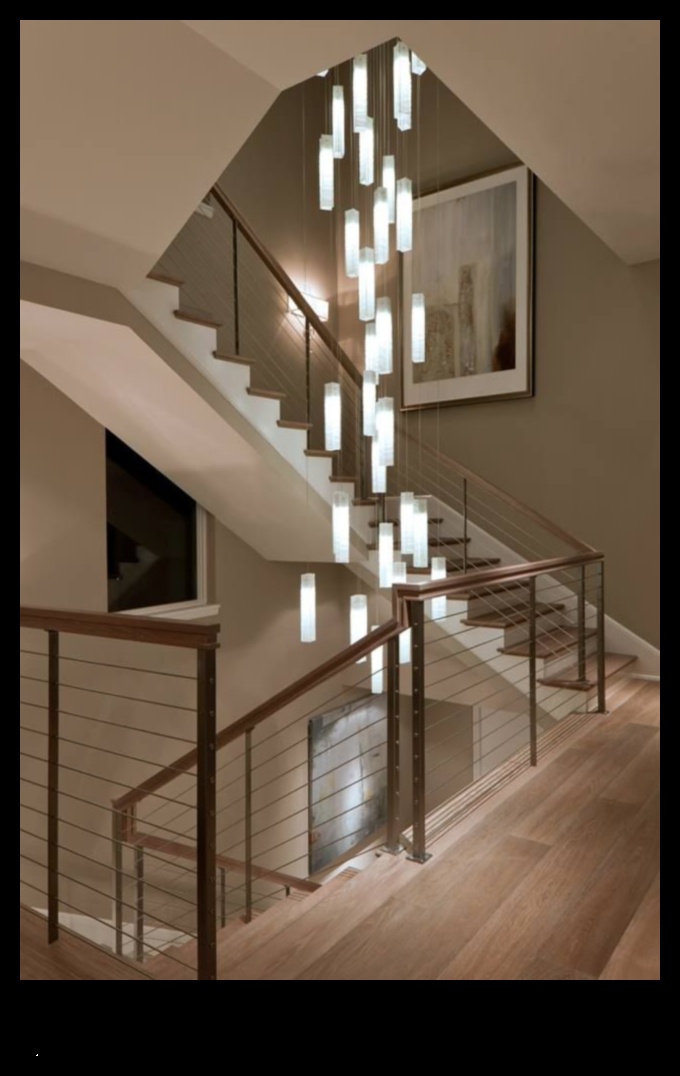 Modern Ascent: Staircase Chandeliers for Contemporary Living