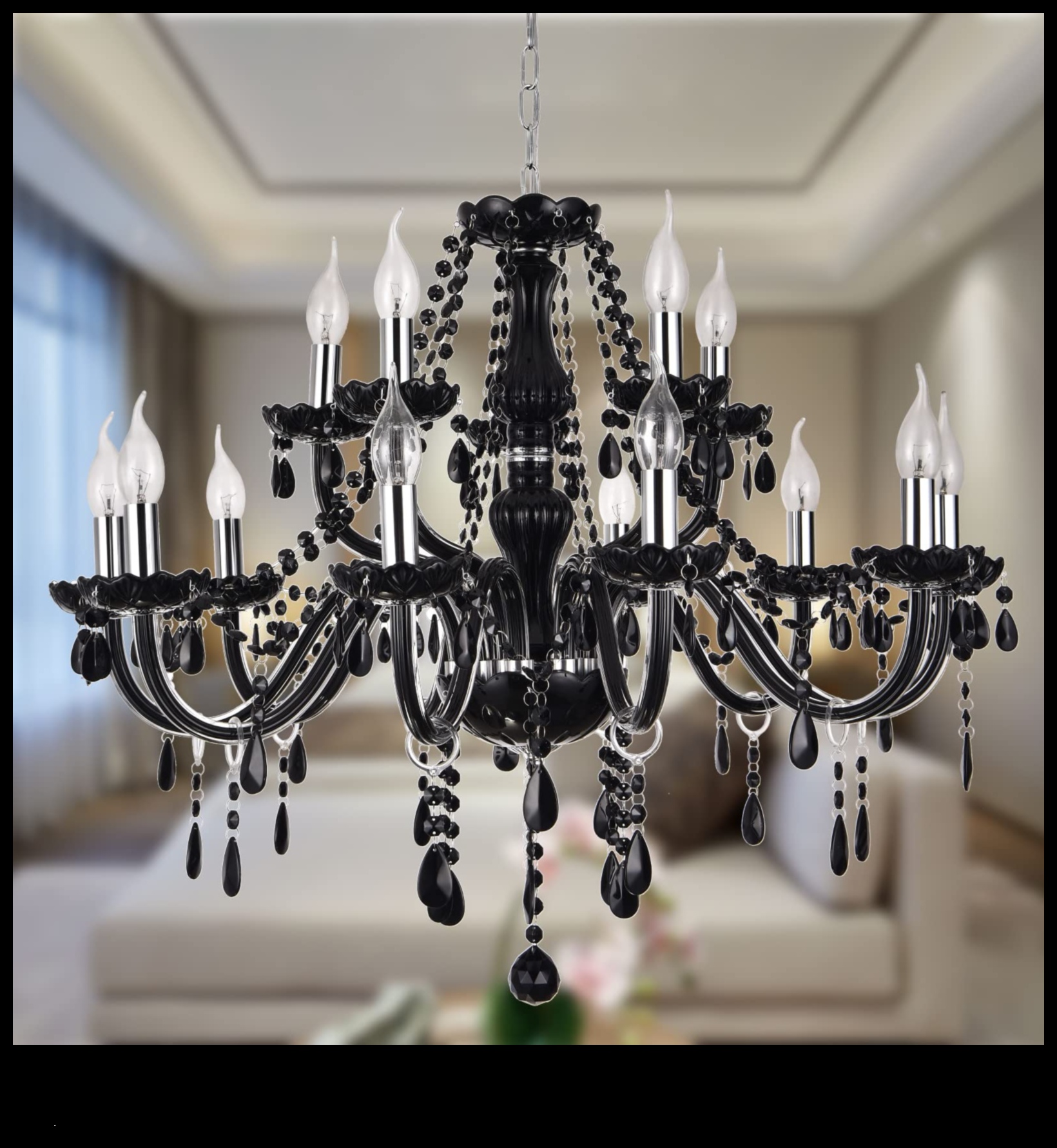 Edgy Elegance: Black Chandeliers that Define Ambiance